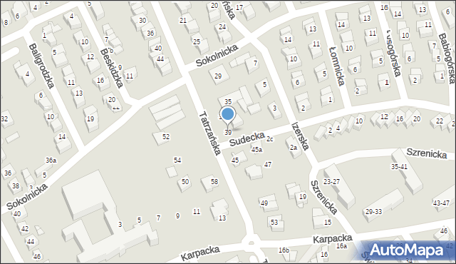 Kalisz, Tatrzańska, 39, mapa Kalisza