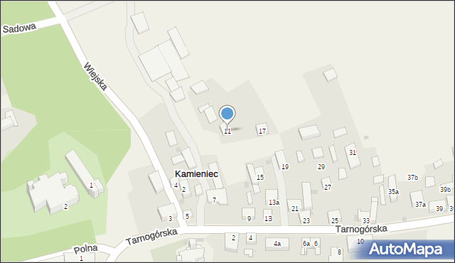 Kamieniec, Tarnogórska, 11, mapa Kamieniec