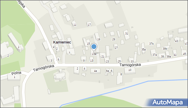 Kamieniec, Tarnogórska, 13a, mapa Kamieniec