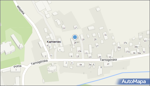 Kamieniec, Tarnogórska, 15, mapa Kamieniec