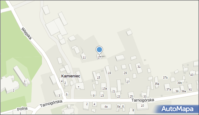 Kamieniec, Tarnogórska, 17, mapa Kamieniec