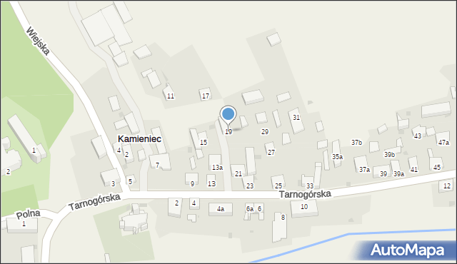 Kamieniec, Tarnogórska, 19, mapa Kamieniec