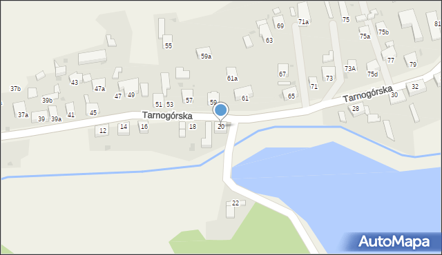 Kamieniec, Tarnogórska, 20, mapa Kamieniec