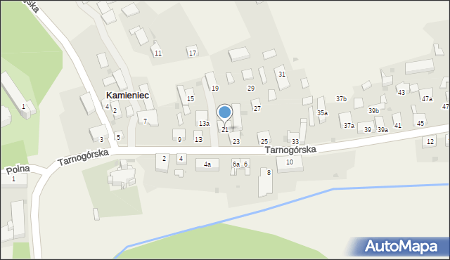 Kamieniec, Tarnogórska, 21, mapa Kamieniec