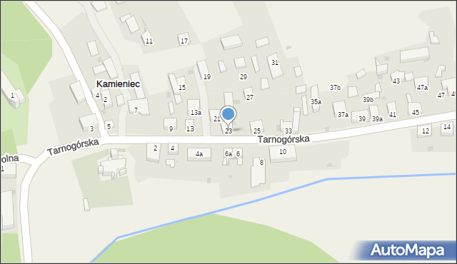 Kamieniec, Tarnogórska, 23, mapa Kamieniec