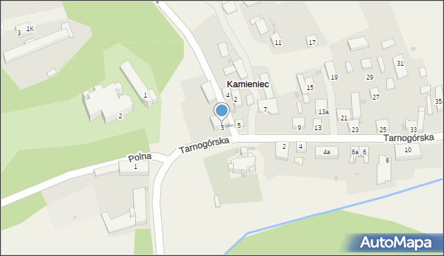 Kamieniec, Tarnogórska, 3, mapa Kamieniec