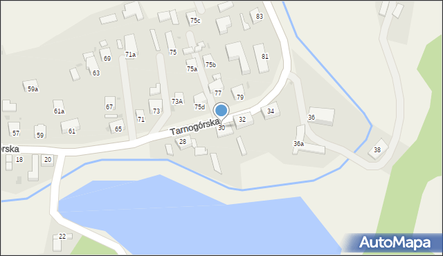Kamieniec, Tarnogórska, 30, mapa Kamieniec