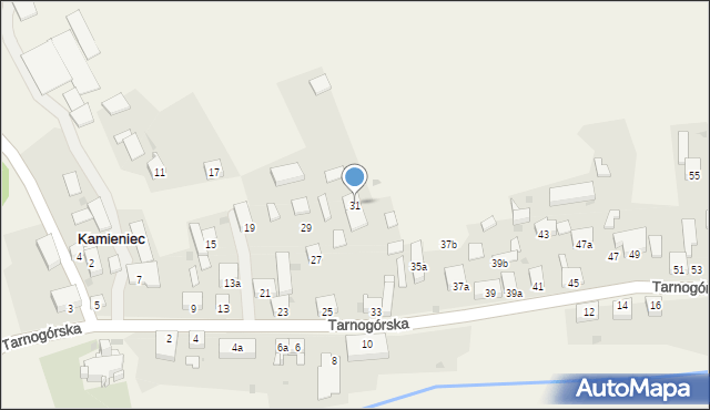 Kamieniec, Tarnogórska, 31, mapa Kamieniec