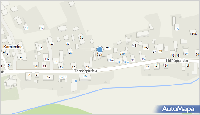 Kamieniec, Tarnogórska, 37, mapa Kamieniec