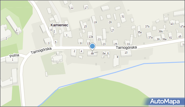 Kamieniec, Tarnogórska, 4a, mapa Kamieniec