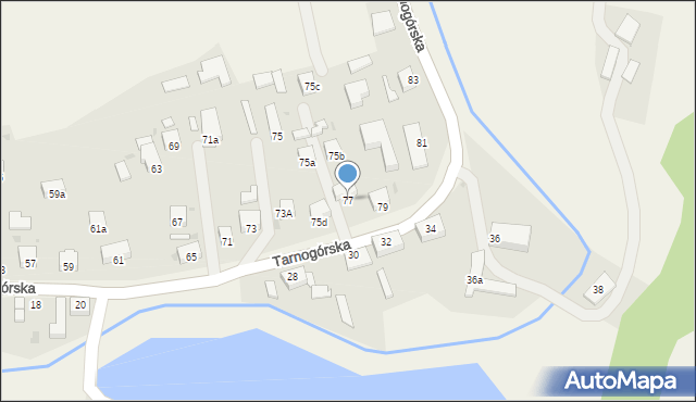 Kamieniec, Tarnogórska, 77, mapa Kamieniec