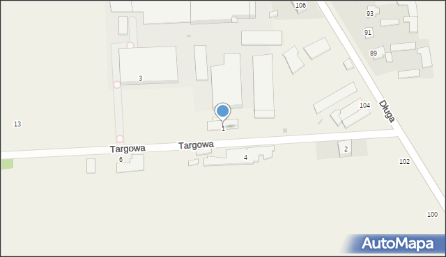 Kłoczew, Targowa, 1, mapa Kłoczew