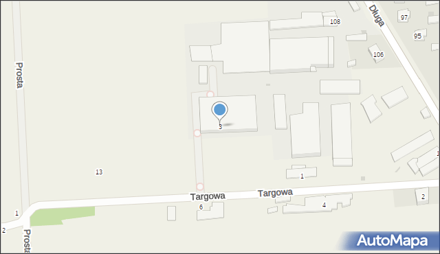 Kłoczew, Targowa, 3, mapa Kłoczew