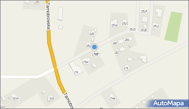 Kolbuszowa Dolna, Tarnobrzeska, 178B, mapa Kolbuszowa Dolna