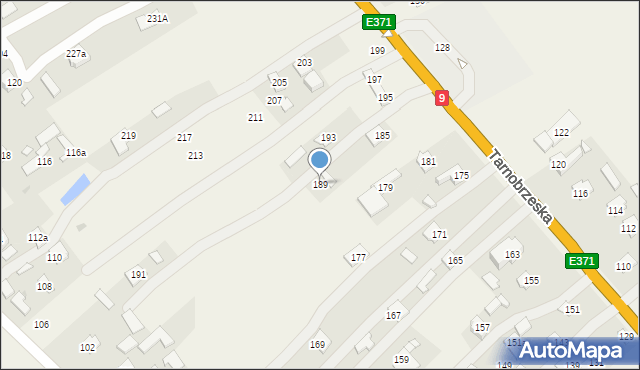 Kolbuszowa Dolna, Tarnobrzeska, 189, mapa Kolbuszowa Dolna