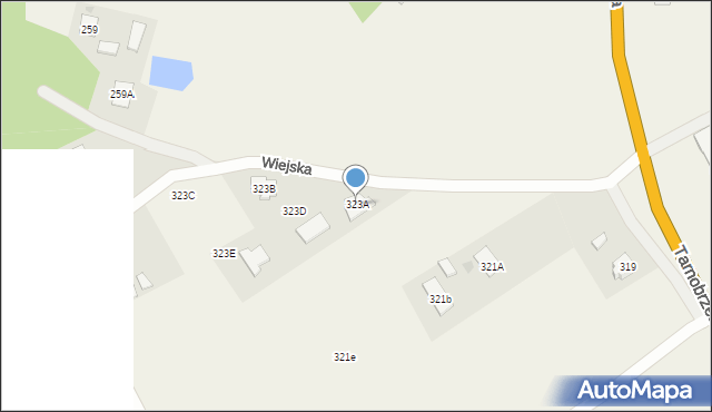 Kolbuszowa Dolna, Tarnobrzeska, 323A, mapa Kolbuszowa Dolna