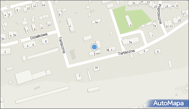 Koniecpol, Tartaczna, 1, mapa Koniecpol