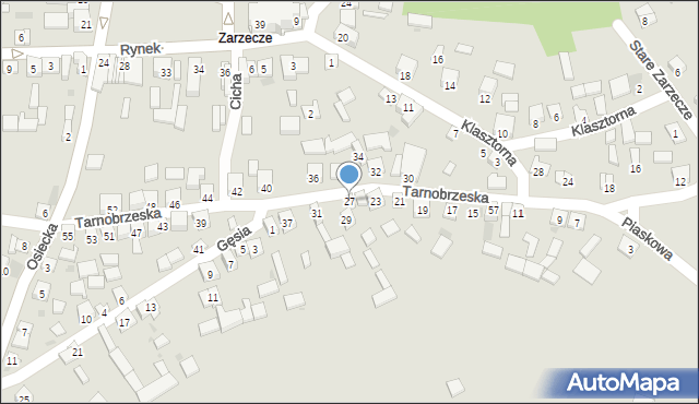 Koprzywnica, Tarnobrzeska, 27, mapa Koprzywnica