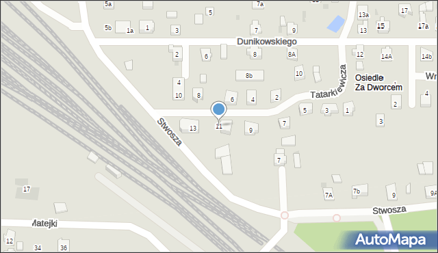 Kościerzyna, Tatarkiewicza Jakuba, 11, mapa Kościerzyna
