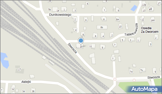 Kościerzyna, Tatarkiewicza Jakuba, 13, mapa Kościerzyna