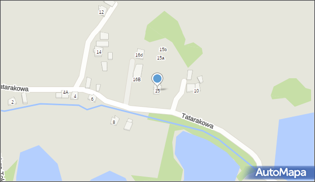 Kraków, Tatarakowa, 15, mapa Krakowa