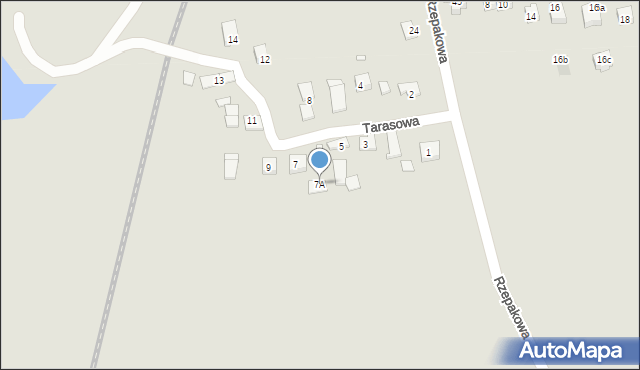 Kraków, Tarasowa, 7A, mapa Krakowa