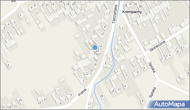 Krempachy, Tatrzańska, 16, mapa Krempachy