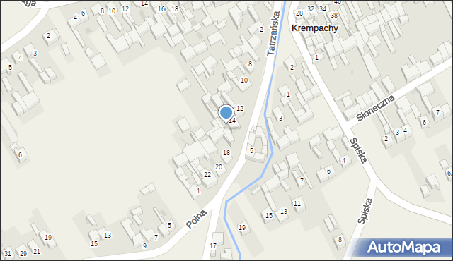 Krempachy, Tatrzańska, 16, mapa Krempachy