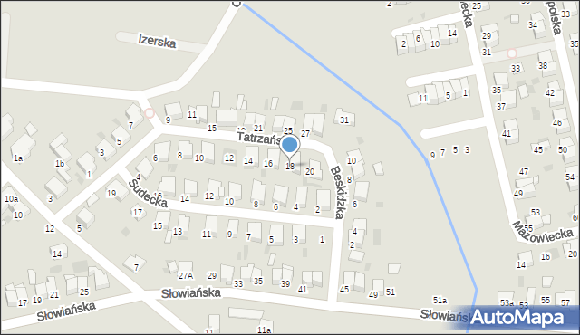 Krotoszyn, Tatrzańska, 18, mapa Krotoszyna