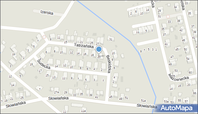 Krotoszyn, Tatrzańska, 20, mapa Krotoszyna