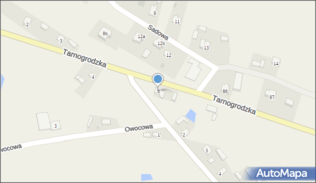 Krzeszów, Tarnogrodzka, 6, mapa Krzeszów