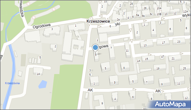 Krzeszowice, Targowa, 3, mapa Krzeszowice