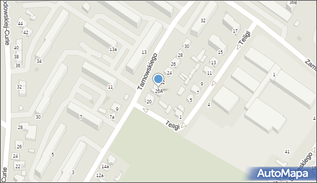 Kutno, Tarnowskiego, 20A, mapa Kutno