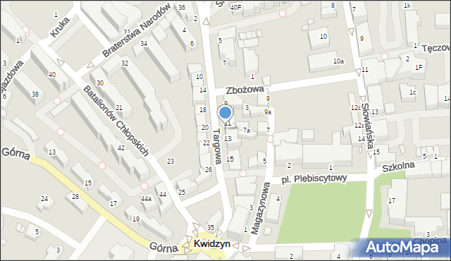 Kwidzyn, Targowa, 11a, mapa Kwidzyn