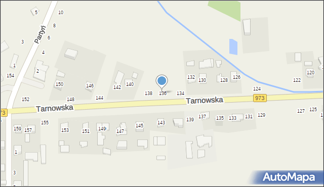 Łęg Tarnowski, Tarnowska, 136, mapa Łęg Tarnowski