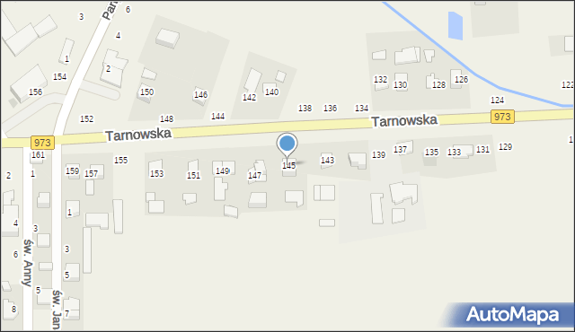 Łęg Tarnowski, Tarnowska, 145, mapa Łęg Tarnowski