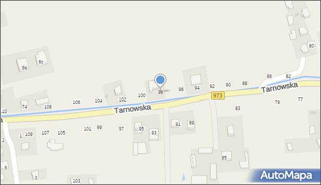 Łęg Tarnowski, Tarnowska, 98, mapa Łęg Tarnowski