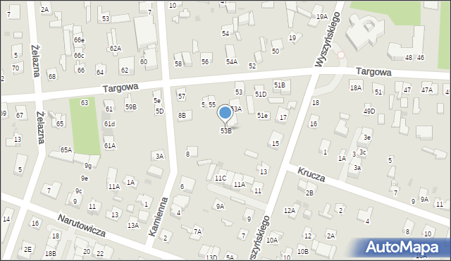 Legionowo, Targowa, 53B, mapa Legionowo