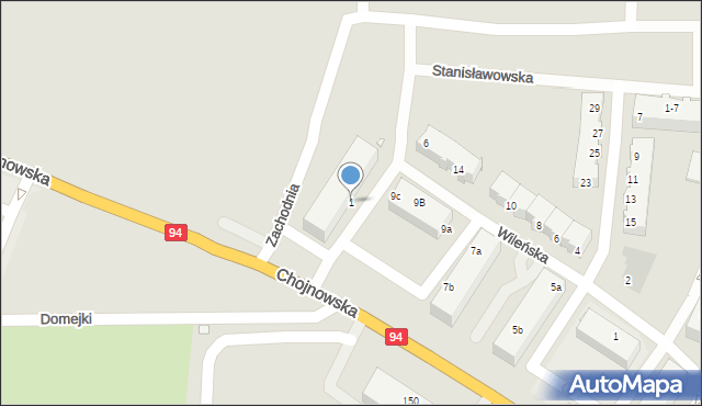 Legnica, Tarnopolska, 1, mapa Legnicy