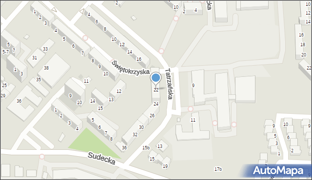 Legnica, Tatrzańska, 22, mapa Legnicy