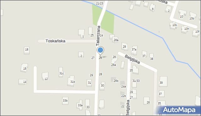 Łódź, Tatarczana, 26, mapa Łodzi