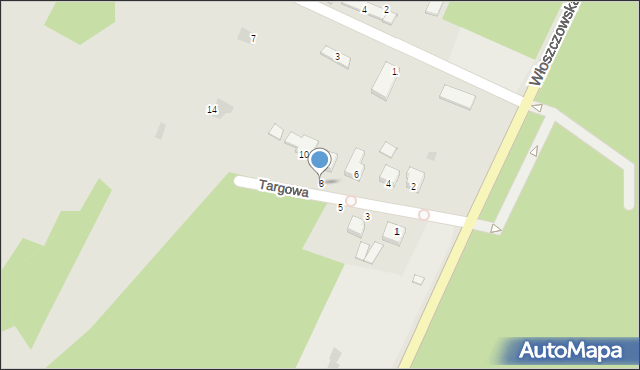 Łopuszno, Targowa, 8, mapa Łopuszno