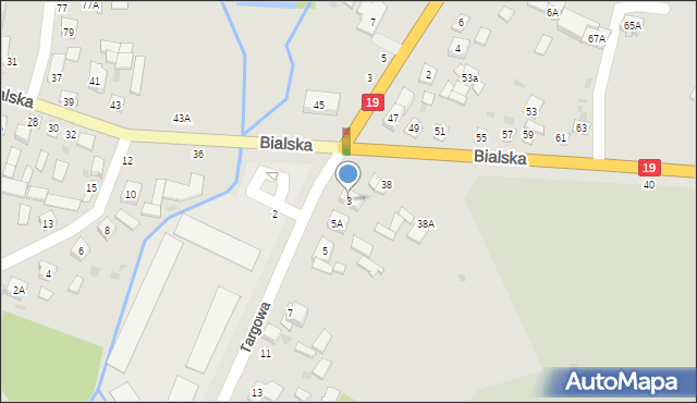Łosice, Targowa, 3, mapa Łosice