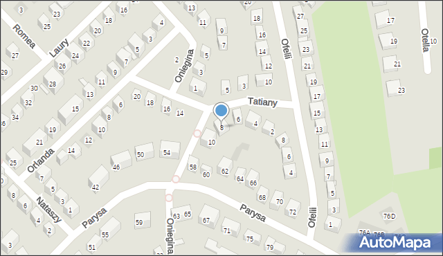 Lublin, Tatiany, 8, mapa Lublina