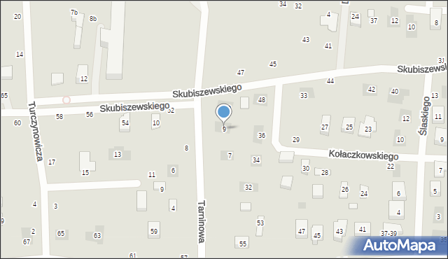 Lublin, Tarninowa, 9, mapa Lublina