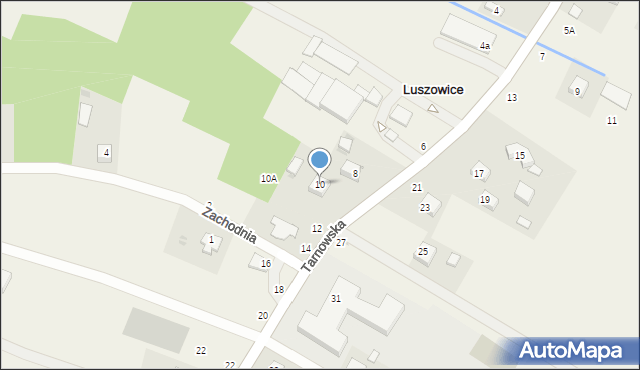 Luszowice, Tarnowska, 10, mapa Luszowice