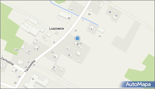 Luszowice, Tarnowska, 15, mapa Luszowice
