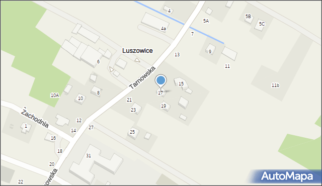 Luszowice, Tarnowska, 17, mapa Luszowice