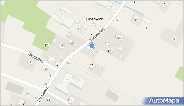 Luszowice, Tarnowska, 23, mapa Luszowice