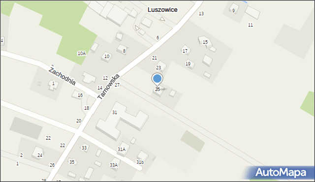 Luszowice, Tarnowska, 25A, mapa Luszowice
